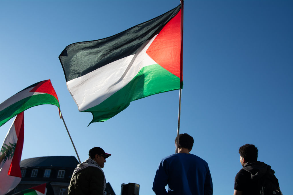 Pro Palestinian Activists Demostrate Against Israel Breaking Ceasefire And Airstrike In Gaza In Bonn